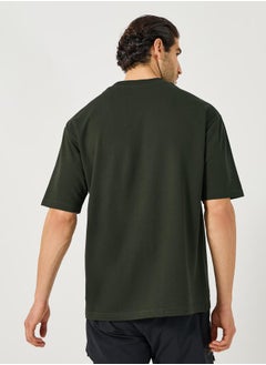 Styli Solid Oversized Terry Crew Neck T-Shirt  - Image 4