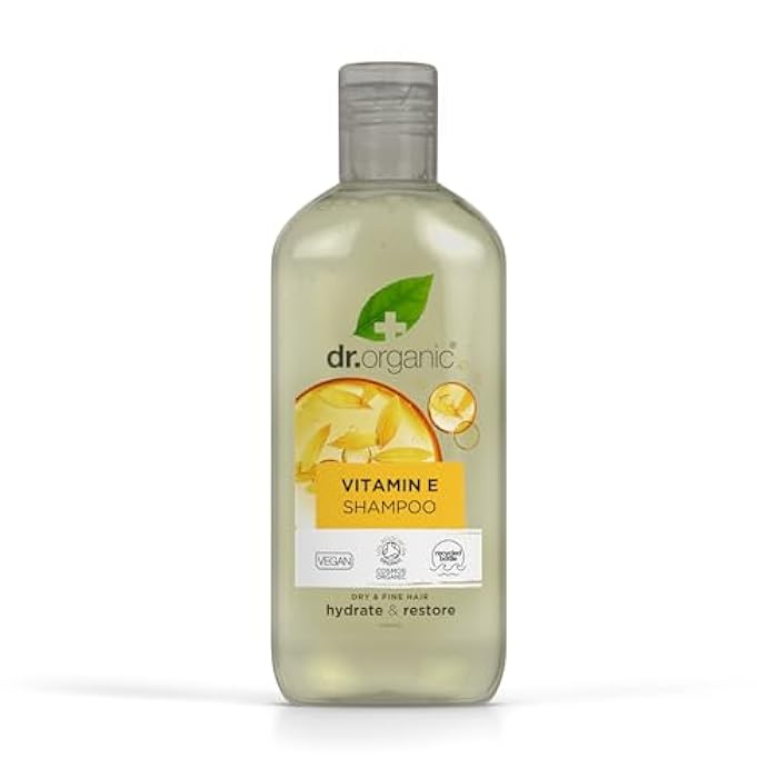 dr.organic شامبو فيتامين E العضوي من Organic Doctor، 9 أونصة سائلة - Image 1