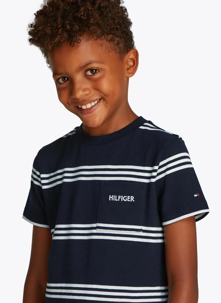 TOMMY HILFIGER Kids Embroidered Pique T-Shirt