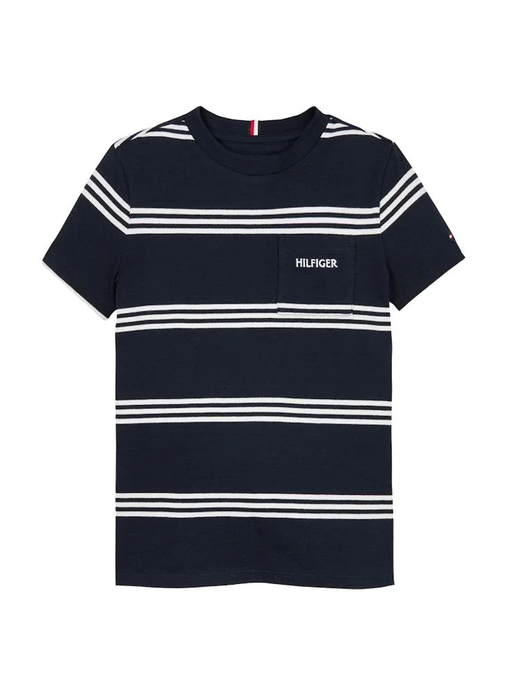 TOMMY HILFIGER Kids Embroidered Pique T-Shirt