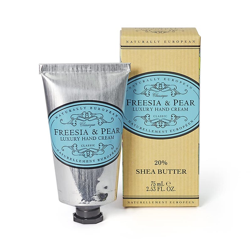THE SOMERSET TOILETRY COMPANY LIMITED Naturally European Freesia  Pear Luxury Hand Cream Boxed 20 Shea Butter  75ml  Combats Dry Skin For Those Hardworking Hands  Hand Cream Hand Cream for Very Dry Hands Shea Butter 