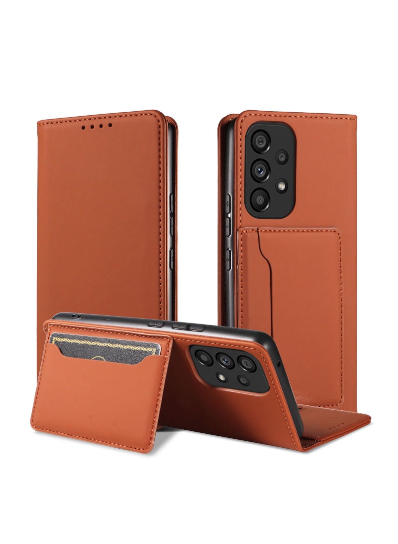 Loquat Suitable For Samsung Flip Solid Color Leather Case - Image 1