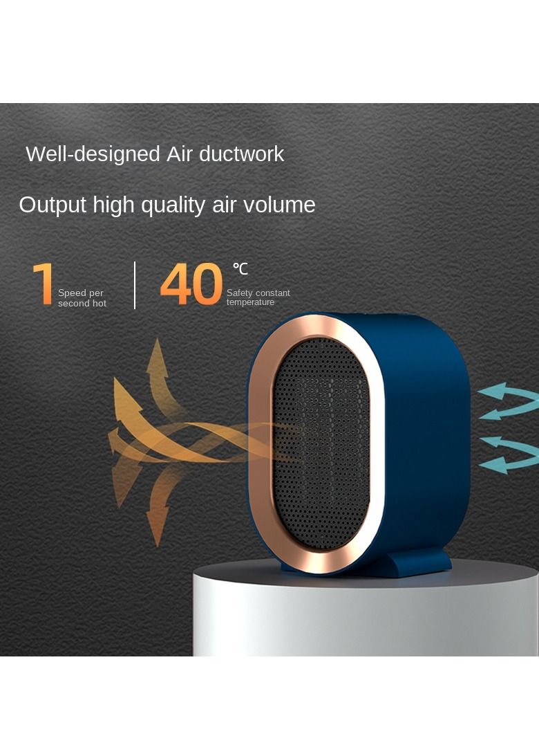 Loquat Blue Personal Heater Mini Desktop Heaters for Office and Home Energy Efficient Electric Air With UK Plug  - Image 2