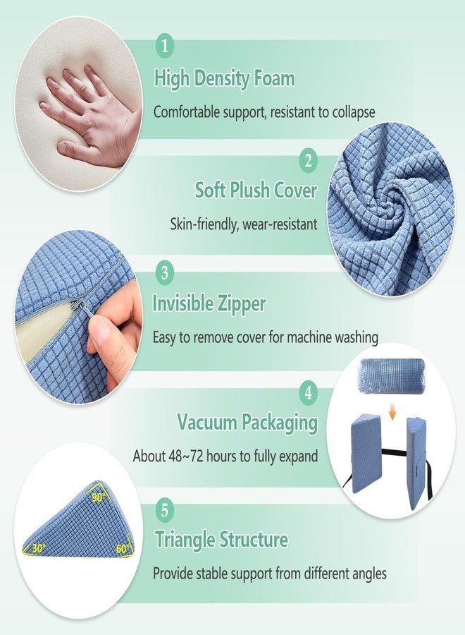 KAAMOS Wheelchair Lateral Support Side Cushions, Positioning Wedges Wheelchair Side Guards, Back Support Cushion for Wheelchairs, Side Padding with Adjustable Strap, Posture Foam Wedge Pillow for Wheelchairs - Image 5