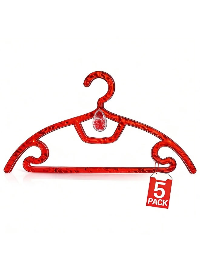 5pcs Plastic Hangers With Aromatherapy Boxes,  Closet Storage Organizer,Anti Slip Clothes Hangers for Jacket, Shirt, Dress, Pants