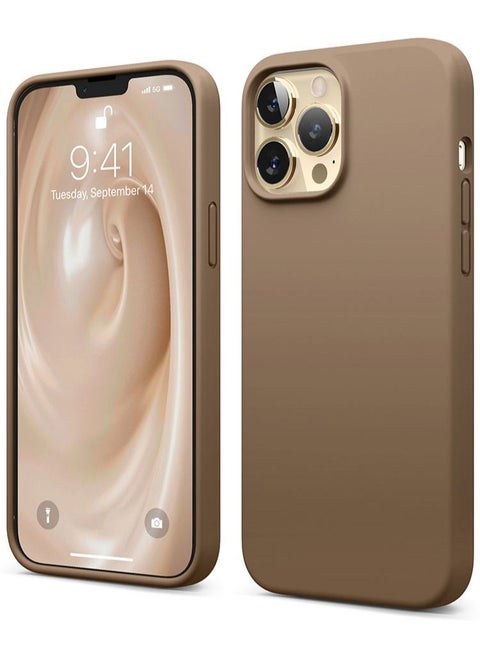 Silicone for iPhone 13 Pro MAX Case Cover - Brown