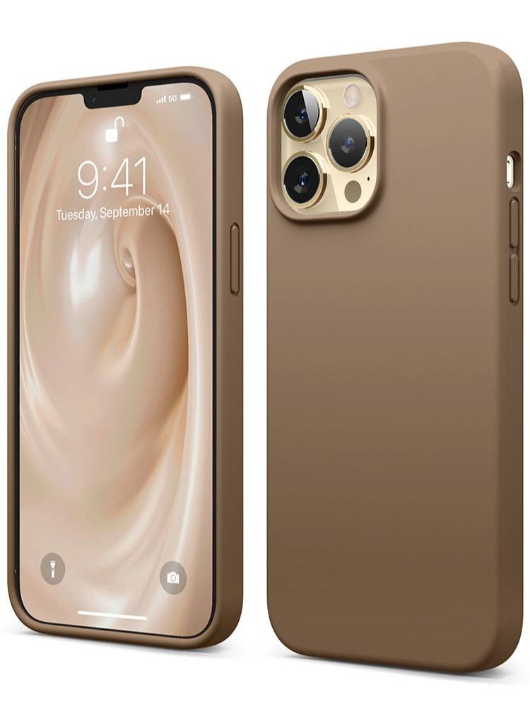 Elago - Silicone for iPhone 13 Pro MAX Case Cover - Brown - Image 1