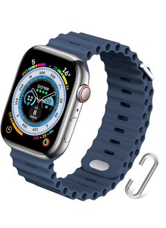 Generic Ocean Band Compatible with Apple Watch Band 49mm 45mm 44mm 42mm 41mm 40mm 38mm For Women Men Breathable Waterproof soft Silicone Sport Strap  - Image 2