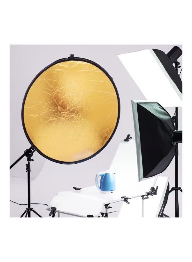 Beauenty 5-in-1 multifunctional reflector (with bag) 32 inches transparent/black/gold - Image 2