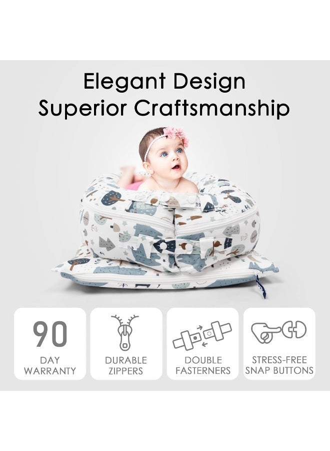 مكسي Infant Lounger Baby Nest Replacement Cover | Hypoallergenic | Premium | 【Fits Dockatot Deluxe+】 (Cover Only) (Forest) - Image 5