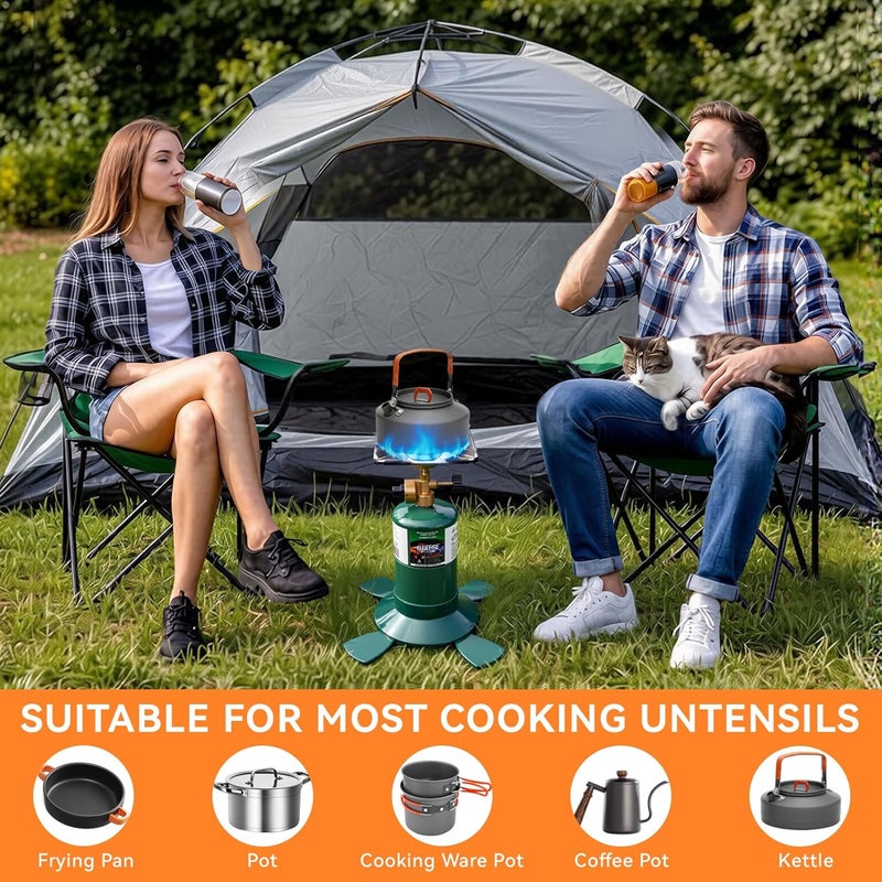 KOMAN Camping Propane Stove,Portable Camping Stove, Backpacking Stove Propane Camping Stove,10000BTU Single Burner Propane Stove for Outdoor Cooking,Fuel by 16 Oz Propane Cylinder (Fuel not Included) - Image 5