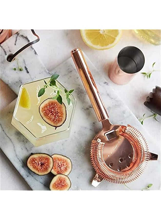Cocktail Strainer, Stainless Steel Bar Strainer Bartending Shake Drinks Ice Mixed Filter for Bar Club Party (Rose Gold)  - Image 3