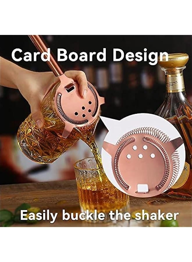 Cocktail Strainer, Stainless Steel Bar Strainer Bartending Shake Drinks Ice Mixed Filter for Bar Club Party (Rose Gold)  - Image 4