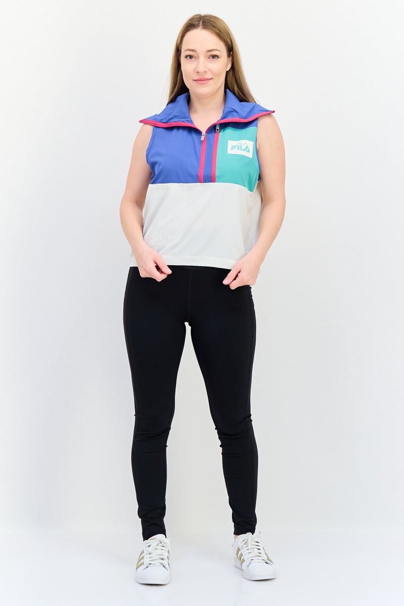 FILA ملابس رياضية نسائية بغطاء رأس بشعار العلامة التجارية، متعددة الألوان - Image 3