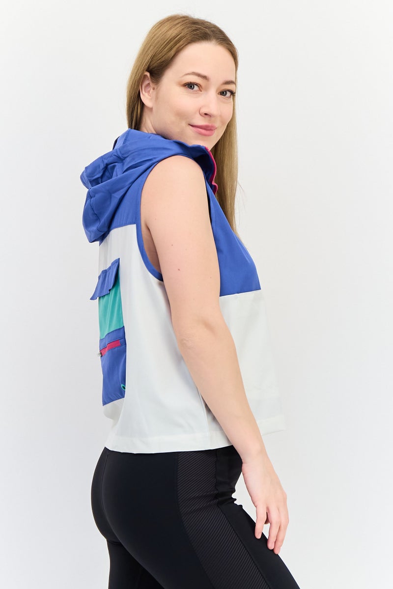 FILA ملابس رياضية نسائية بغطاء رأس بشعار العلامة التجارية، متعددة الألوان - Image 2