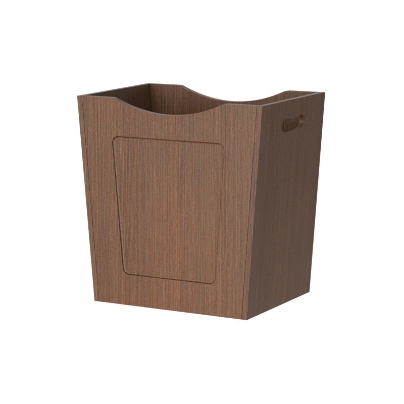 CHOEZON Bamboo Trash Can, Curved Design Multi-Use Bin for Bedroom, Office, Bathroom, Kitchen, Wastebasket for Paper & Towel Storage, Natural Brown MCW30MA - Image 1