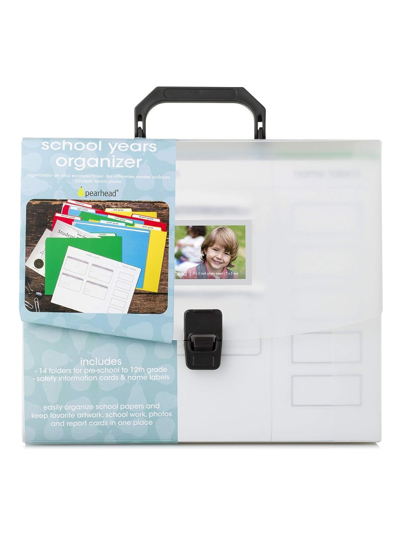 pearhead Pearhead School Years Organizer Childrens School Highlights and Accomplishments Binder for Parents File Keeper for Kids School Memories Keepsake  - Image 1