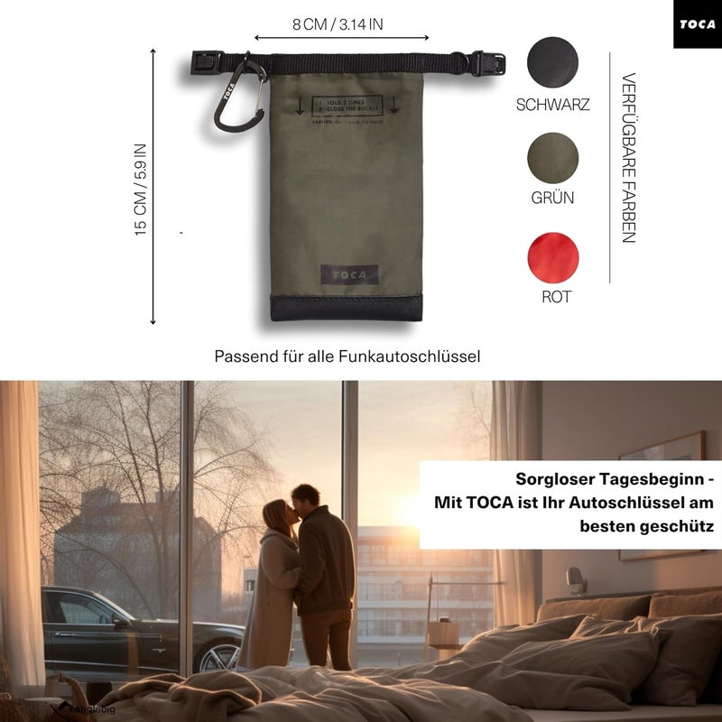 TOCA No Signal Case & Faraday Bag, RFID Blocking, Anti-Tracking, DEKRA Tested, Keychain & Mobile Phone Protection - 15x8cm - Image 4