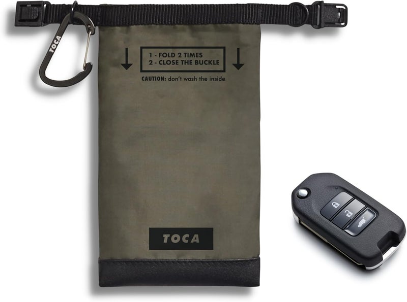 TOCA No Signal Case & Faraday Bag, RFID Blocking, Anti-Tracking, DEKRA Tested, Keychain & Mobile Phone Protection - 15x8cm - Image 1