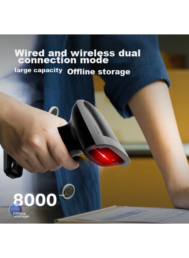 Deli Barcode Scanner, Wireless Scanning Gun, Pharmaceutical Traceability Logistics Query Express Delivery Product Inventory Spare Parts Warehouse Barcode Scanner, 1d Barcode Bluetooth Connection 14881b - Image 4