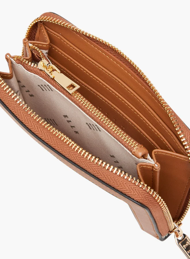 ELLE Embellished Zip Around Wallet