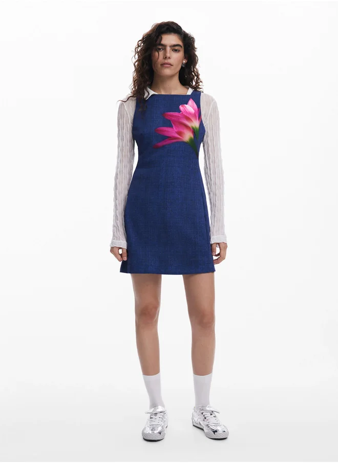 DESIGUAL Denim-Effect Mini Dress