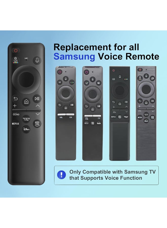 Brandcode BN59-01432A Solar Voice Remote Replacement for Samsung TV Remote with Bluetooth Rechargeable Solar Cell, Compatible with Samsung Neo QLED S90D Smart 8K HDR Ultra HD TVs, VG-TM2360E 2023 Model, Black - Image 4