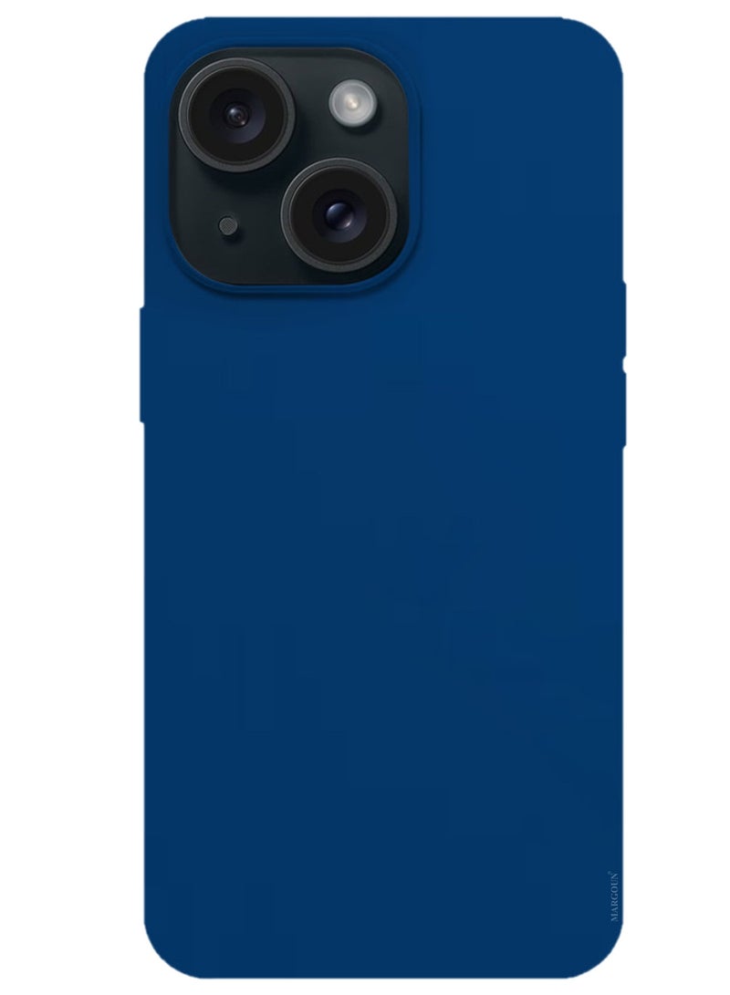 Silicone Case Cover for Apple iPhone 14 Plus, Slim Protective Cover with Microfiber Lining, Drop Protection - Midnight Blue - Image 4