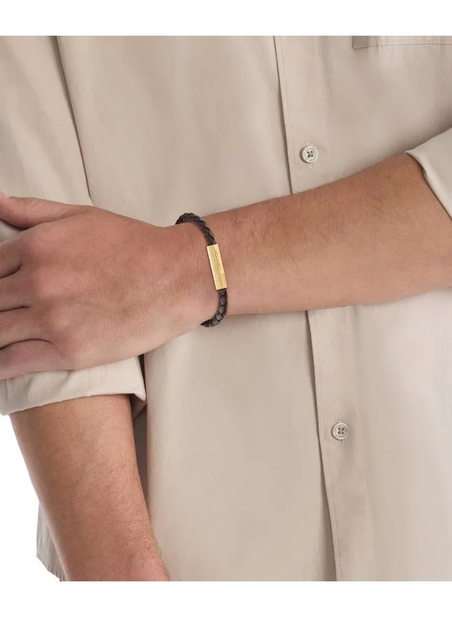 CALVIN KLEIN FABRIC LEATHER BRACELET