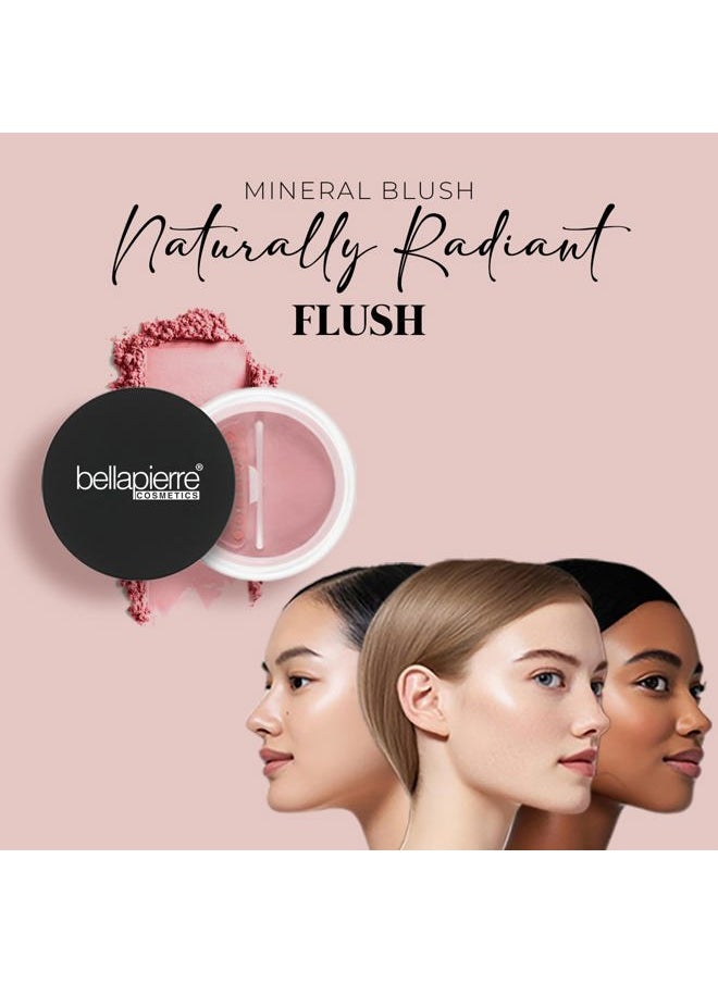 BellaPierre Mineral Blush | Warm Dewy Complexion | Non-Toxic & Paraben Free | Hypoallergenic | Loose Powder - 0.3-Ounce – Amaretto  - Image 2