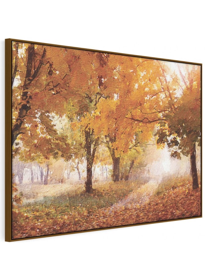 Home Gallery Golden Tree Sunset Fallen Leaves Autumn Landscape Canvas 120x80 - Image 5