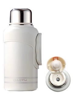 TYCOM Thermal isulated Water Bottle 1000 ML 316 Stainless Steel Double Wall Vacuum insulated Water Bottles for Hot Cold Water Gym Bottle Flask Bottle Side Handle White.  - Image 1