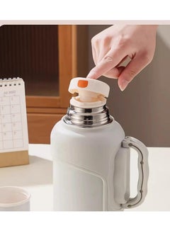 TYCOM Thermal isulated Water Bottle 1000 ML 316 Stainless Steel Double Wall Vacuum insulated Water Bottles for Hot Cold Water Gym Bottle Flask Bottle Side Handle White.  - Image 3