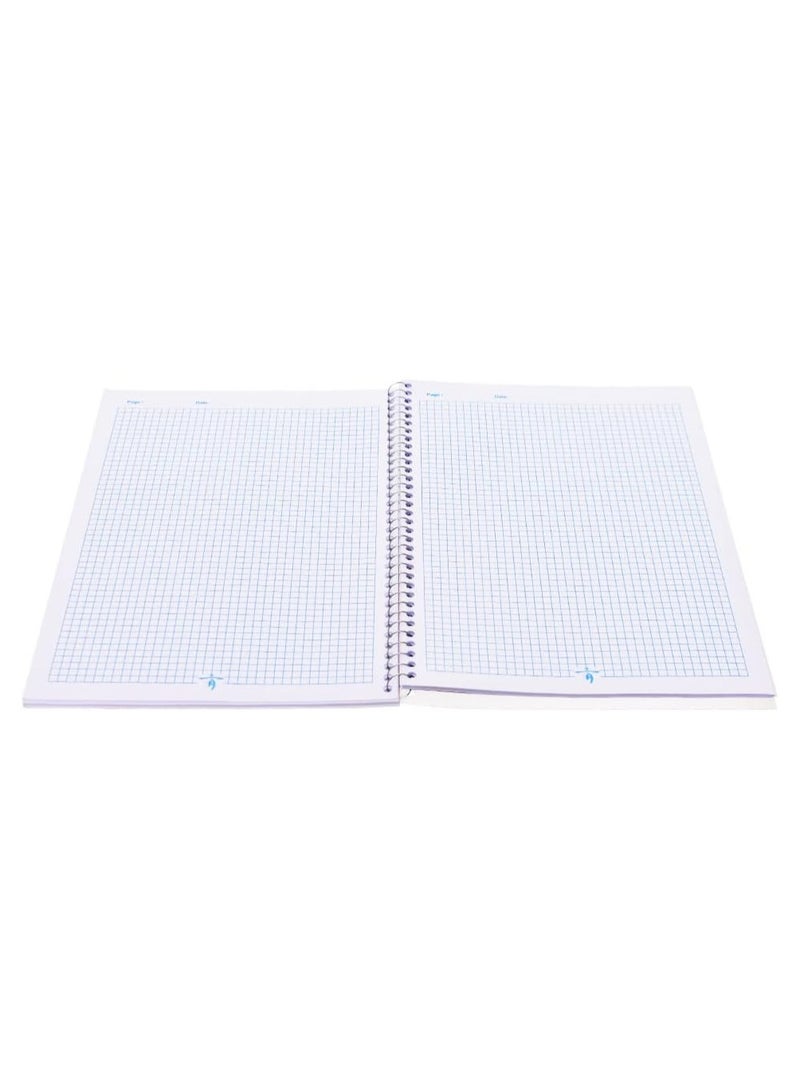 دفتر رياضيات حلزوني عالي الجودة A4-Mix (1/2 مربع) 21*29.7 سم 80 ورقة - متعدد الالوان - Image 3