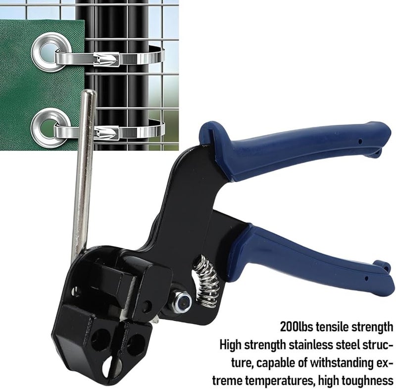 طقم مسدس أربطة الكابلات الثقيل من الفولاذ المقاوم للصدأ 304، 100 قطعة، مقاس 11.8 بوصة، قوة شد 200 رطل - Image 4