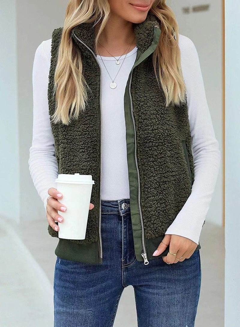 Loquat Autumn Winter Ladies Fashion Warm Wool Vest - Image 2