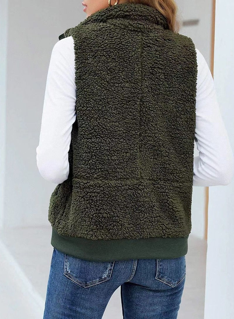 Loquat Autumn Winter Ladies Fashion Warm Wool Vest - Image 3