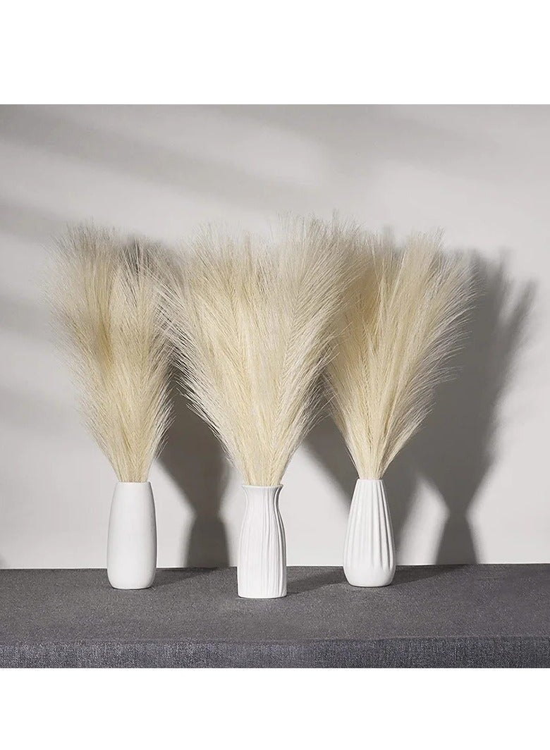 AROAQ Artificial Fluffy Pampas Grass, Elegant Fake Flower Boho Decor, Durable Artificial Flowers For Vase Filler Farmhouse Diy Room Home Wedding Decor, Black 10pcs - Image 3