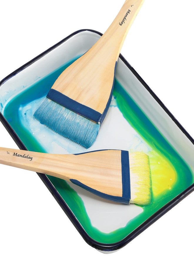 Creative Mark Mandalay Professional Goat Hair Hake Brush - 2" Wide Paint Brush with Paddle Handle for Professional Artists - Soft Natural Bristles Ideal for Sumi-e and Color Washes - Image 5