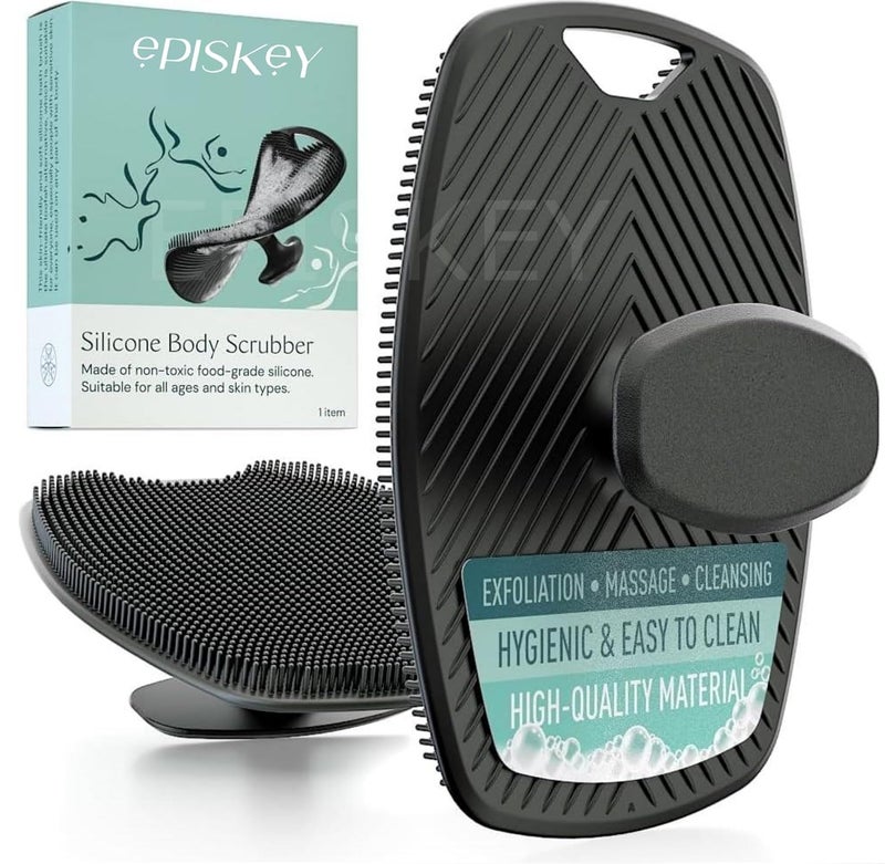 Episkey Silicone Body Scrubber,Shower Scrubber for Nourishing Cleaning & Exfoliating Your Skin Lather Boosting Bristles with Ergonomic No-Slip Handle, Body Exfoliator for Men and Women bath brush (BBB) - Image 1