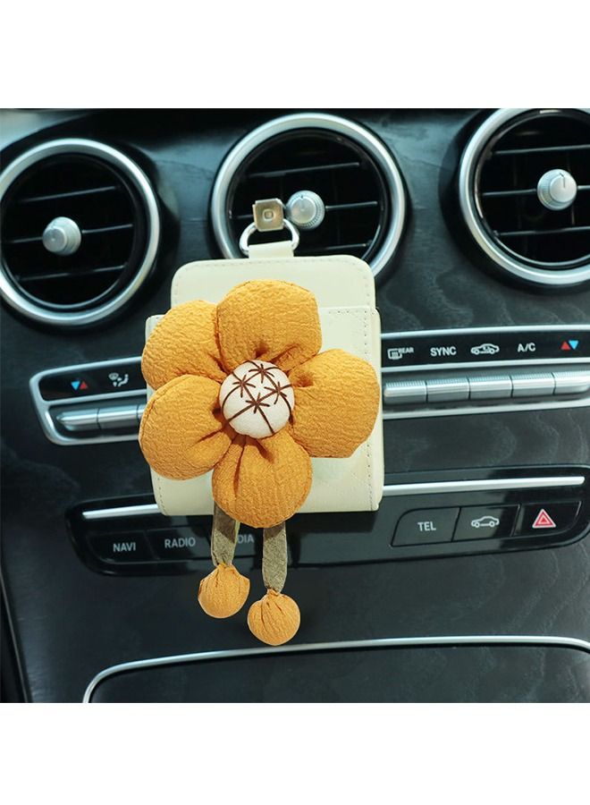 Car Universal Air Vent Storage Box with 3D Flower Decorations Women's Stylish Car Interior Accessories Car Storage Box Car Outlet Storage Bucket Multi-Function Storage Box - Image 5