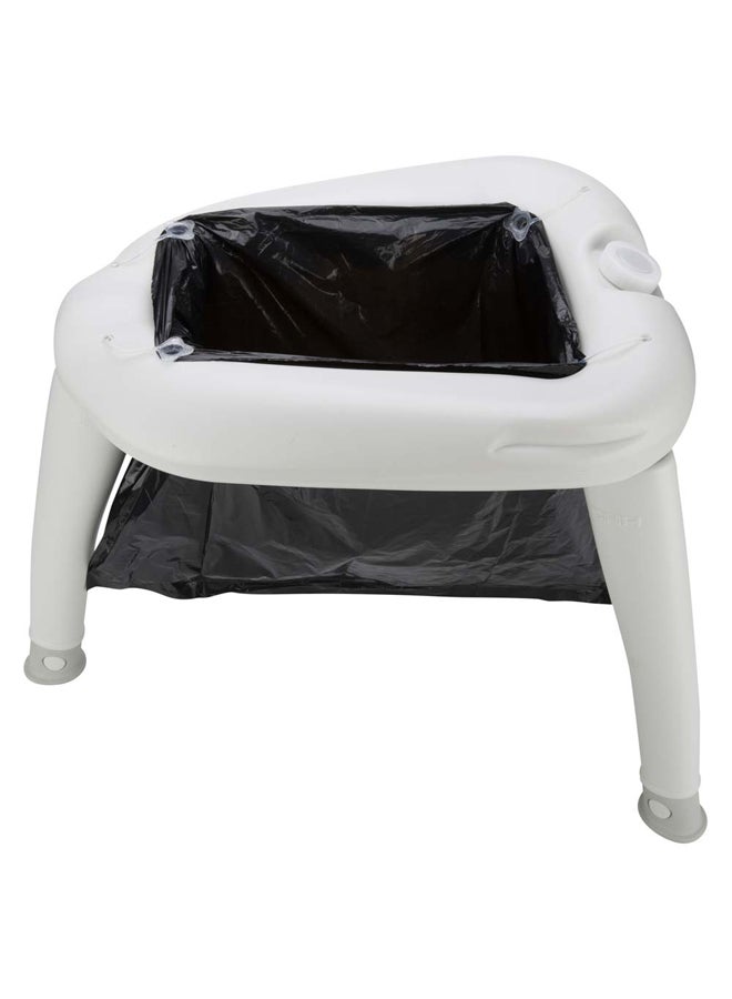 DPT كرسي مرحاض محمول، مرحاض محمول، بيج - Image 3