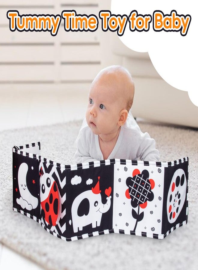 Cawgug Black and White High Contrast Baby Toys for Newborn Brain Development Tummy Time Soft Book Babies 0-3 6-12 Months Montessori Learning Activities Infant and Sensory Visual Stimulation Toys - Image 5