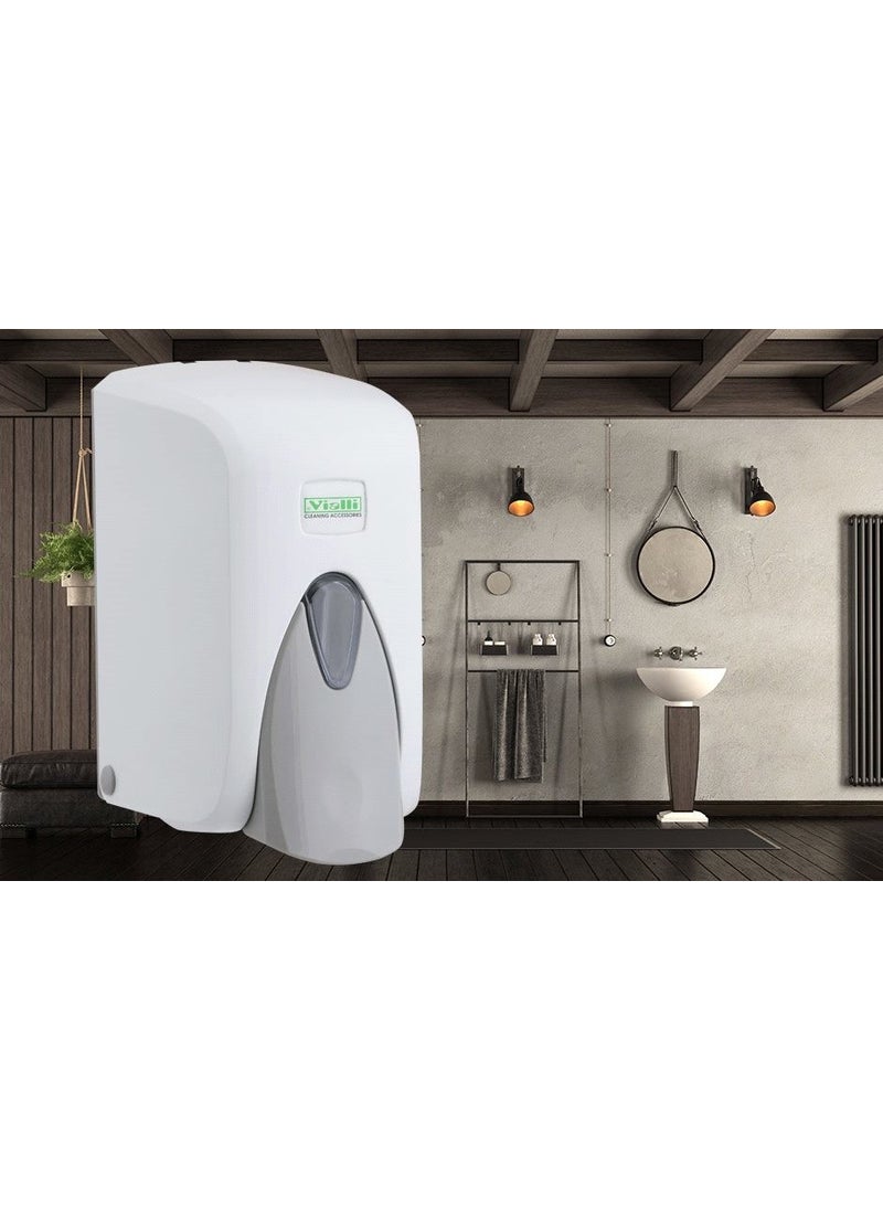 Vialli S5 Reservoir Liquid Soap Dispenser White 500 ml  - Image 2