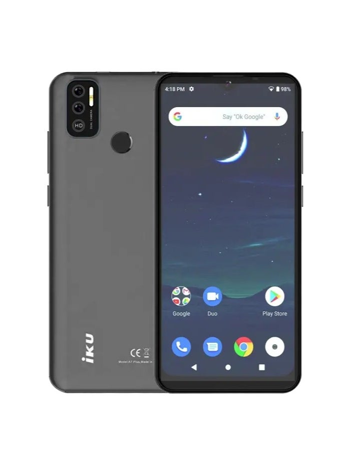 IKU A7 Plus Dual SIM Mobile, 16 GB Internal Memory, 2GB RAM, 3G Network - Iron Gray  - Image 1