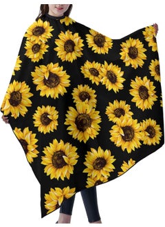 ONE TO PROMISE ONE TO PROMISE Sunflower Barber Cape Beautiful Sunflower Hair Cut Salon CapeHair Stylist Hairdresser Styling CapeWaterproof Haircut Apron Cover up for Adults55X66 