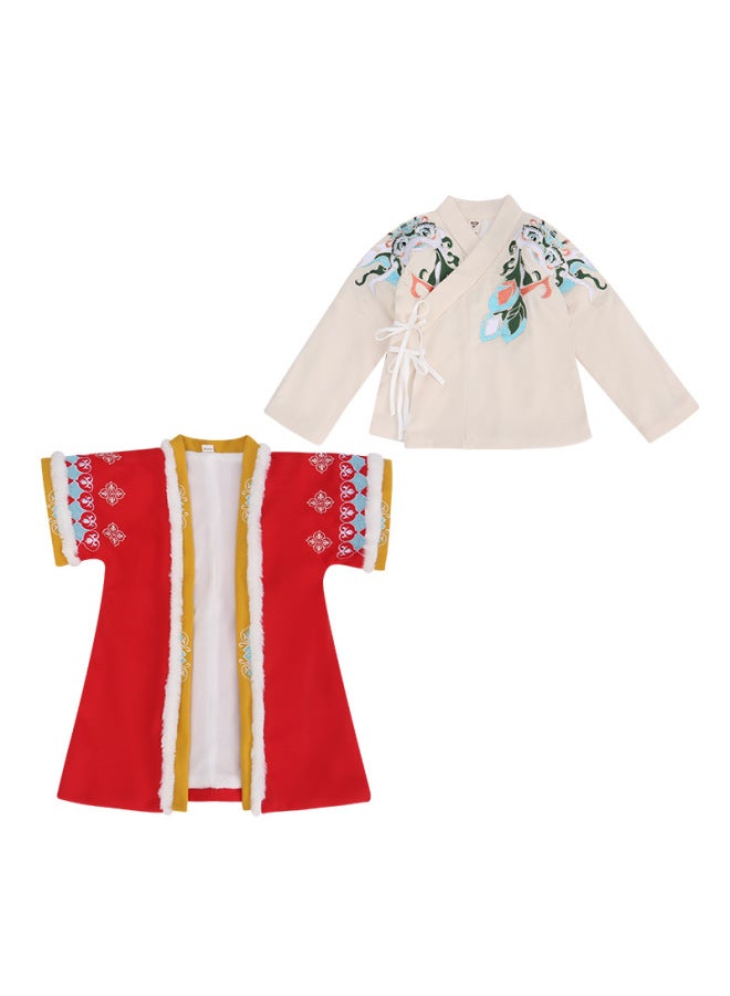Hanfu Boys' Winter New Year Greeting Clothes Young Master Ancient Style Handsome Fleece-lined Tang Suit Chinese Style Children's Ancient Costume Performance Clothes