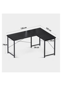 ACPLAY L Shaped Desk Computer Corner Desk Home Office Writing Workstation 126X74X48 cm  - Image 4