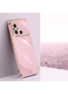 HuHa Case Cover For Xiaomi Poco C55 4G XINLI Straight Edge 6D Electroplate TPU Phone Case Cherry Purple 