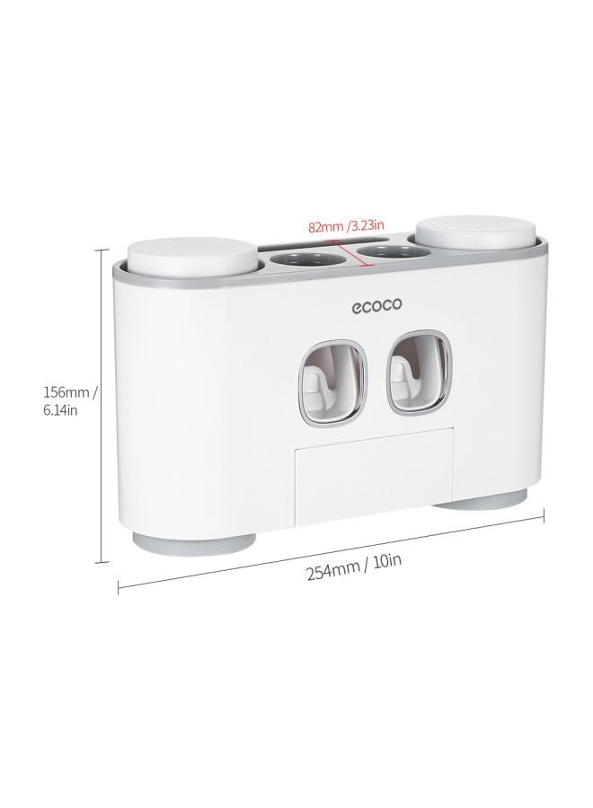 Wall-Mounted Toothbrush Holder White/Grey 26x7x8.5centimeter - Image 3